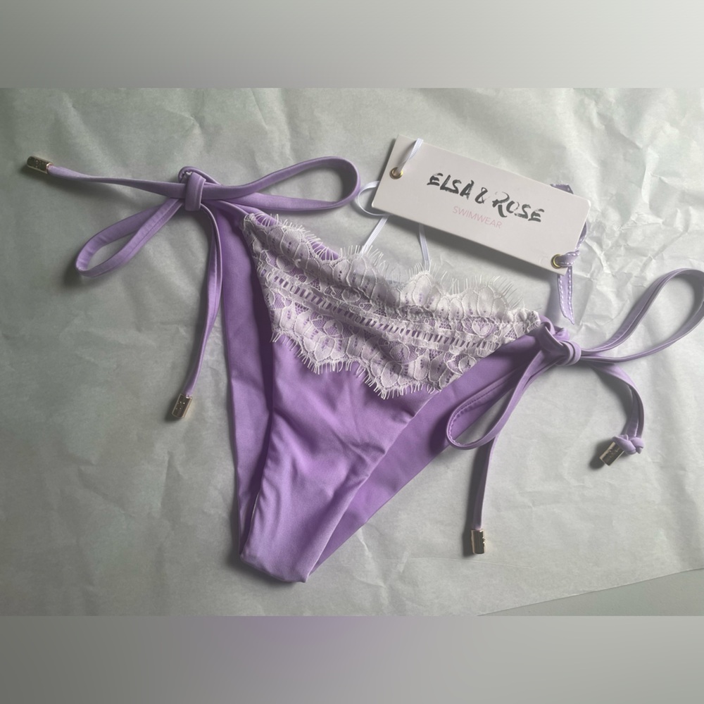 Elsa & Rose Purple Lace Bikini Bottom